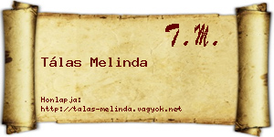 Tálas Melinda névjegykártya