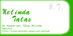 melinda talas business card